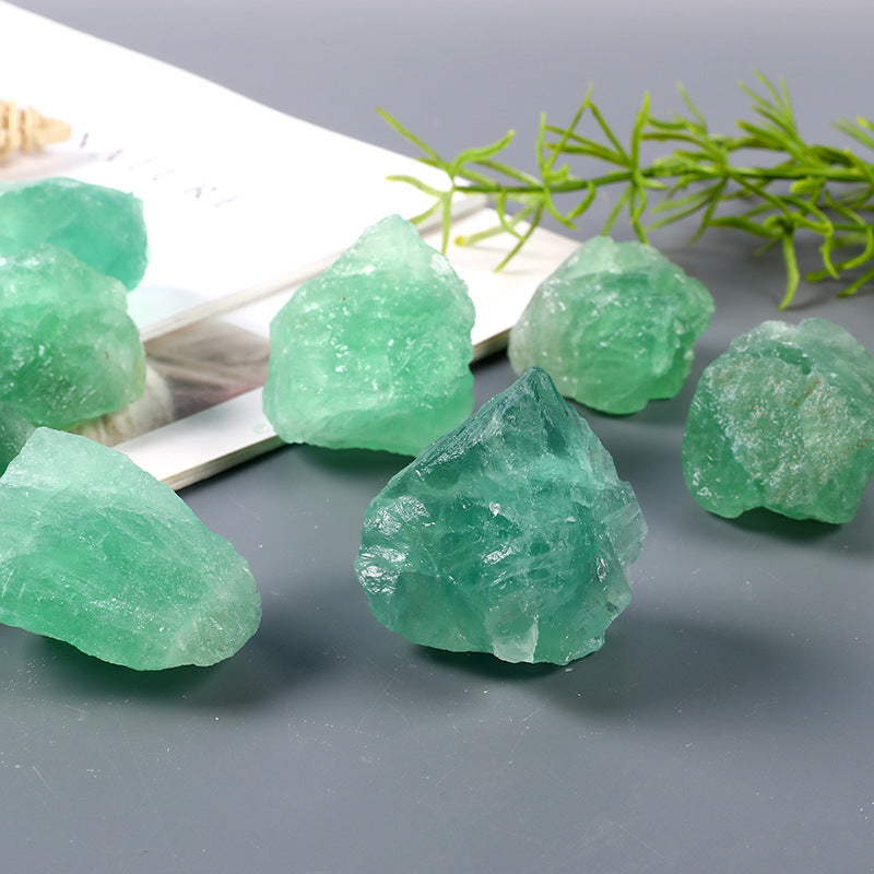 Raw Green Fluorite Crystals – Energy Cleanse & Decor Stones